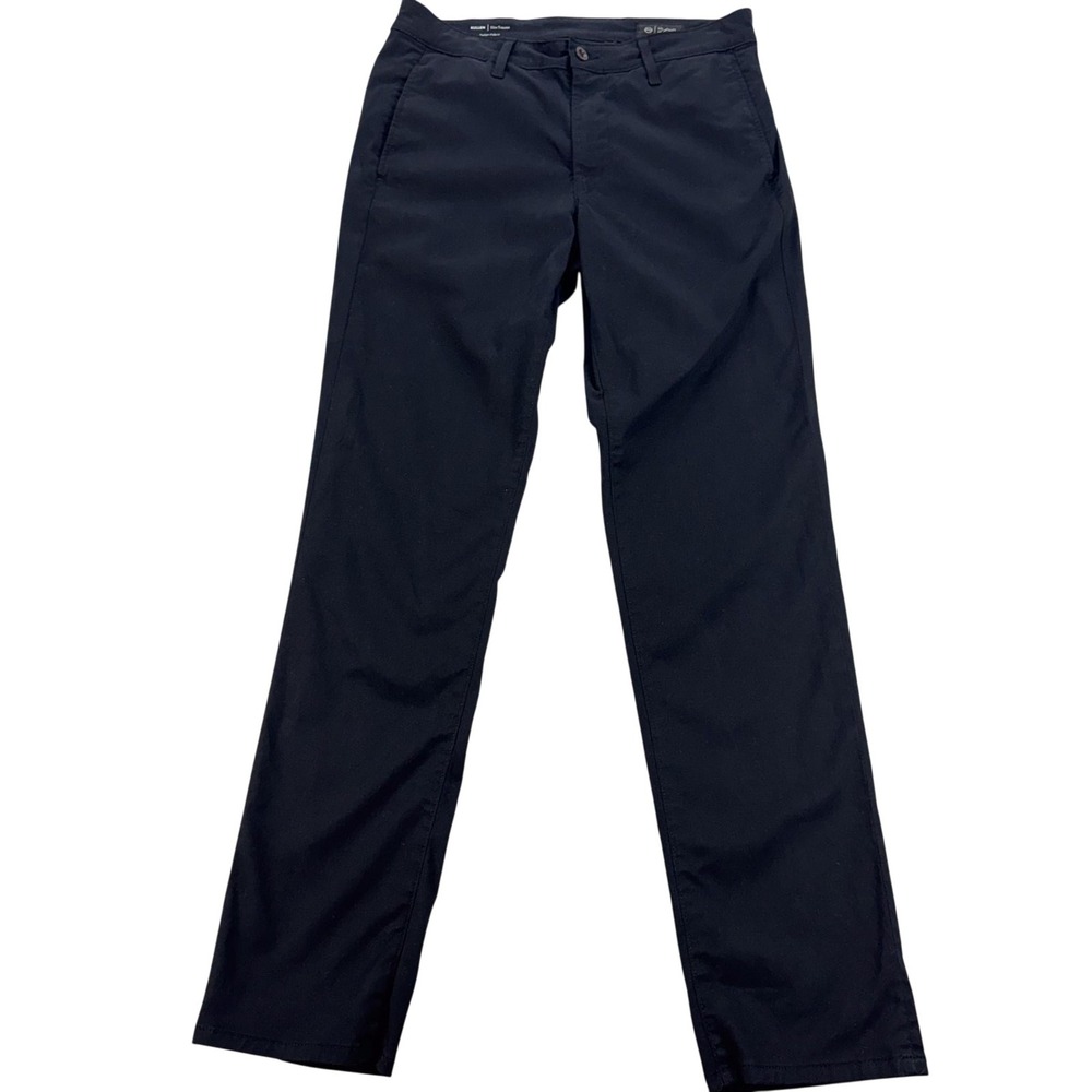 AG Adriano Goldschmied Kullen Slim Trouser Mens 32x32 Black Stretch Chino Pants‎